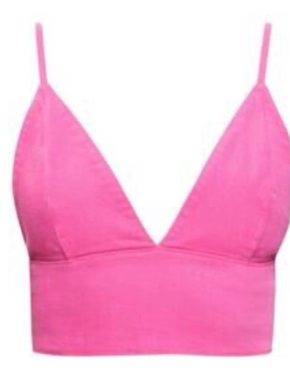 Alice + Olivia Pink Denim Bra Top